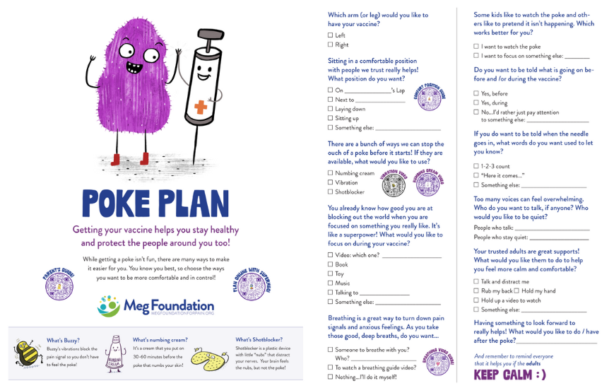Printable Comfort Poke Plan For Kids Meg Foundation