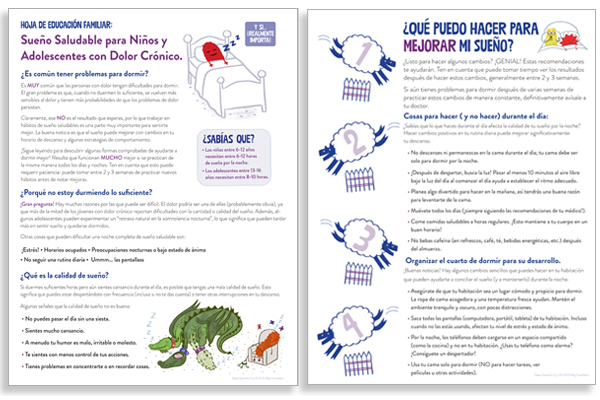 Chronic Pain Family Education Guide: Healthy Sleep