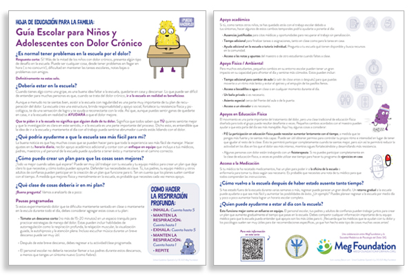 Chronic Pain Family Education Guide: School Guidelines