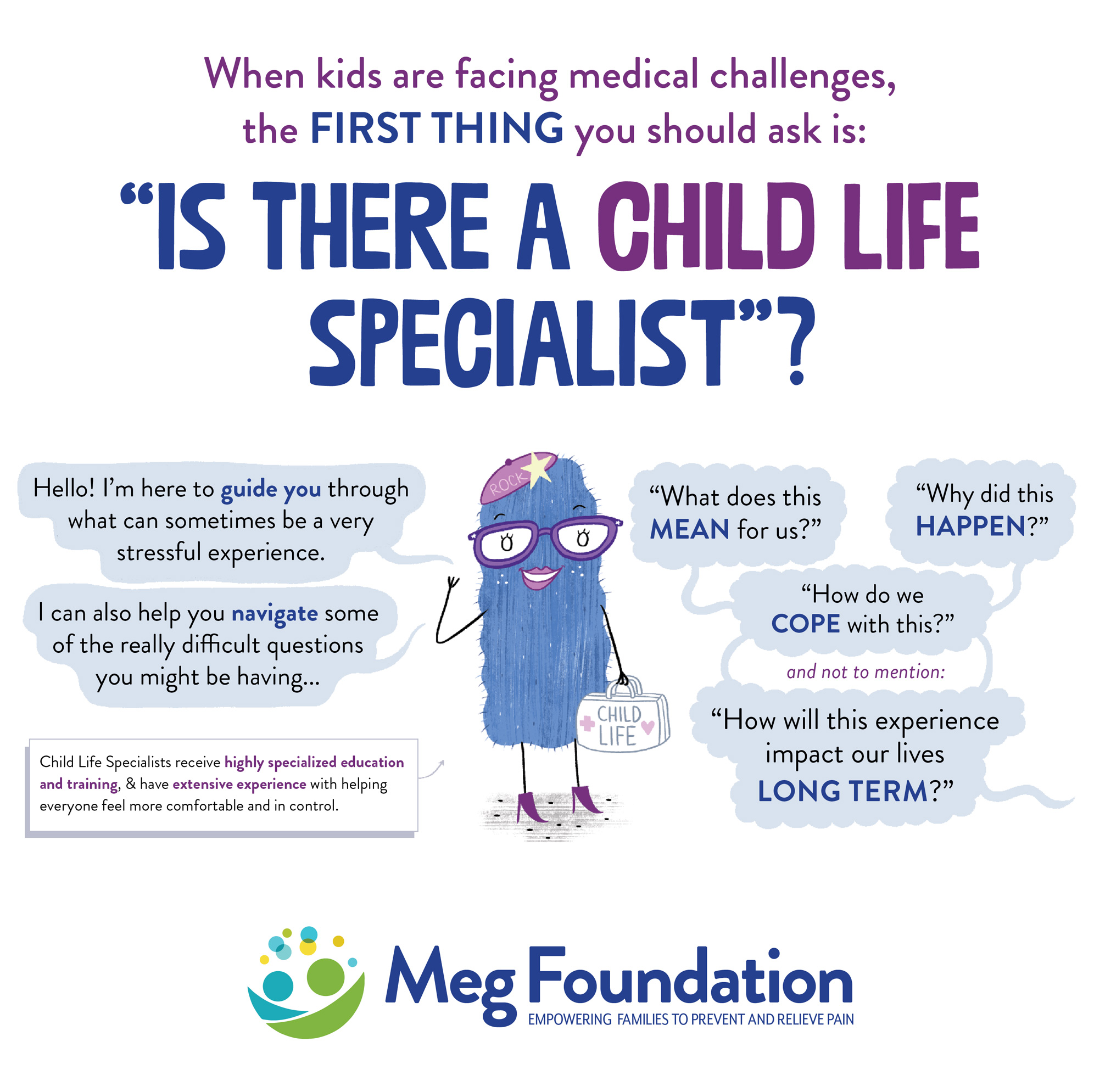 Child Life Specialist illustrated guide — panel 1 of 10
