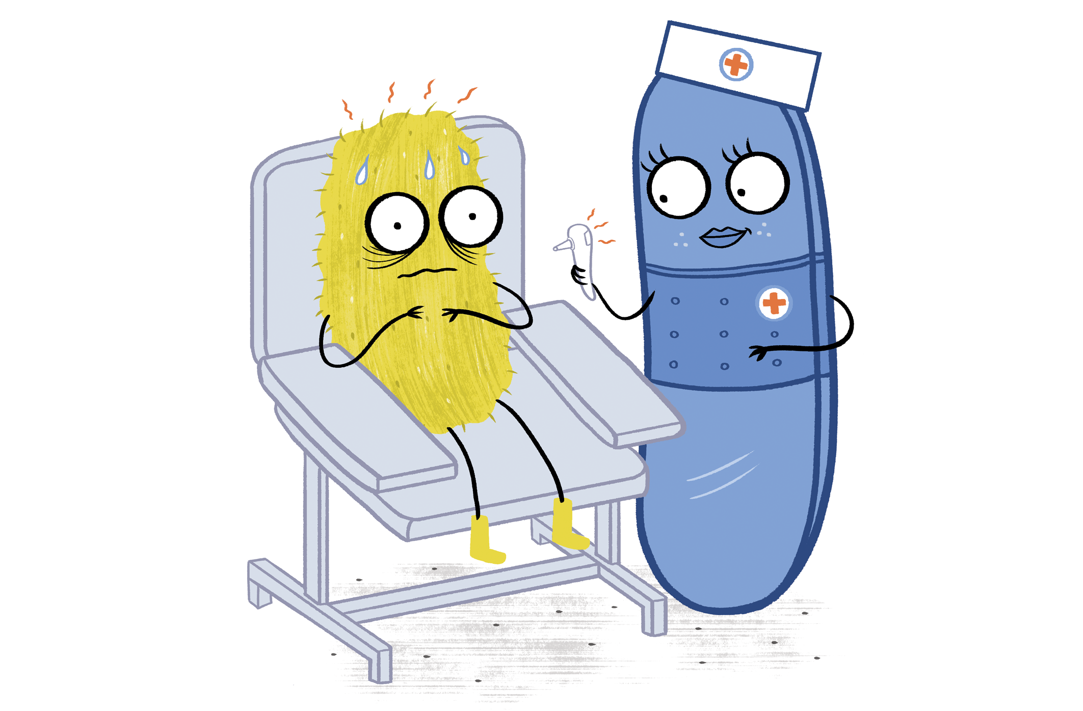 Illustration of a school nurse’s health office